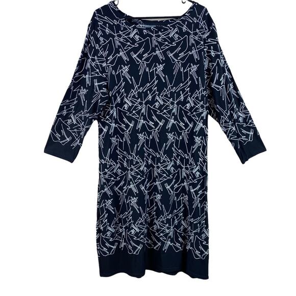 Niche Nilgun Derman Womens Scribble Stitched Tunic Dress Size XL NWT $149 - Picture 7 of 7